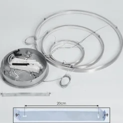 hofstein Suspension Preci LED Nickel mat, 1 lumière