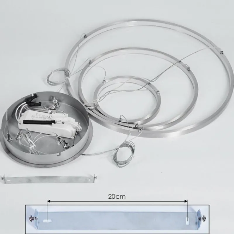 hofstein Suspension Preci LED Nickel mat, 1 lumière