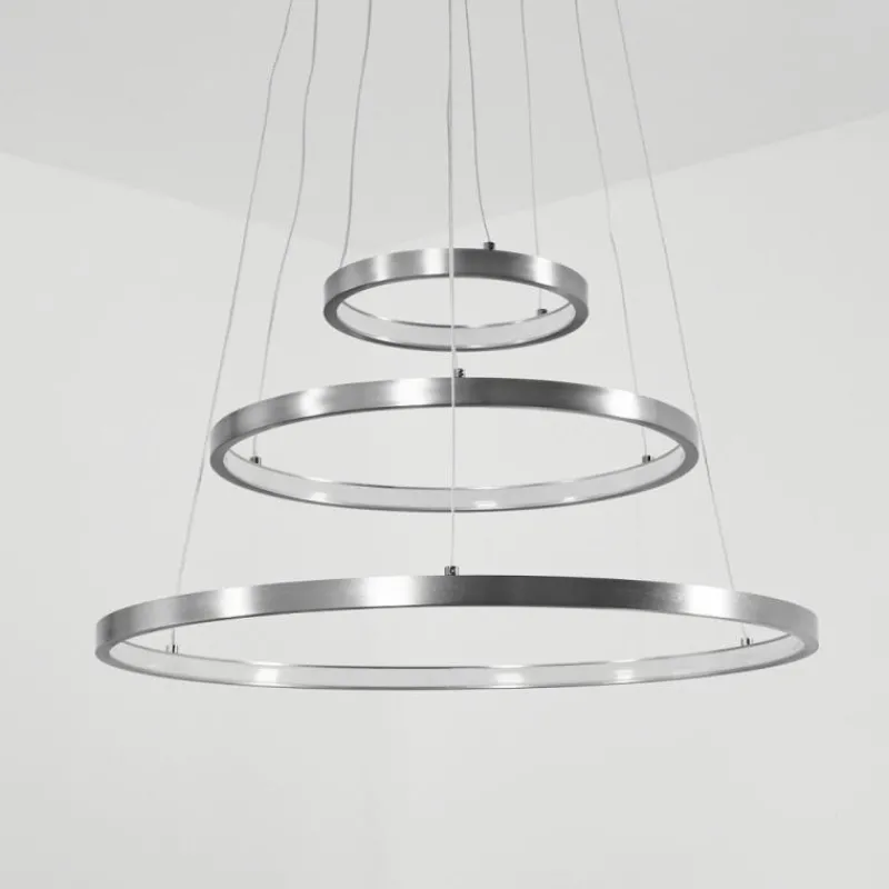 hofstein Suspension Preci LED Nickel mat, 1 lumière