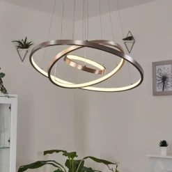 hofstein Suspension Preci LED Nickel mat, 1 lumière