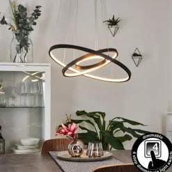 hofstein Suspension Preci LED Noir, 1 lumière