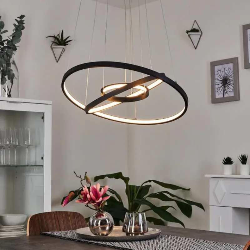 hofstein Suspension Preci LED Noir, 1 lumière
