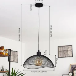 hofstein Suspension Pucara Noir, 1 lumière