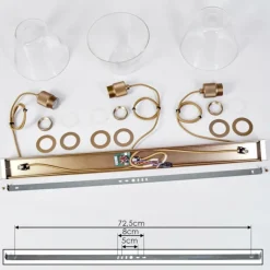 hofstein Suspension Puestito Bronze, Or, 3 lumières