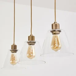 hofstein Suspension Puestito Bronze, Or, 3 lumières