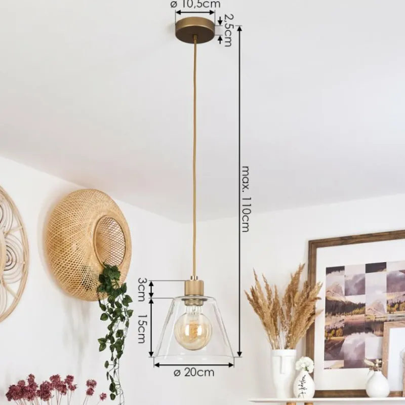 hofstein Suspension Puestito Laiton, 1 lumière