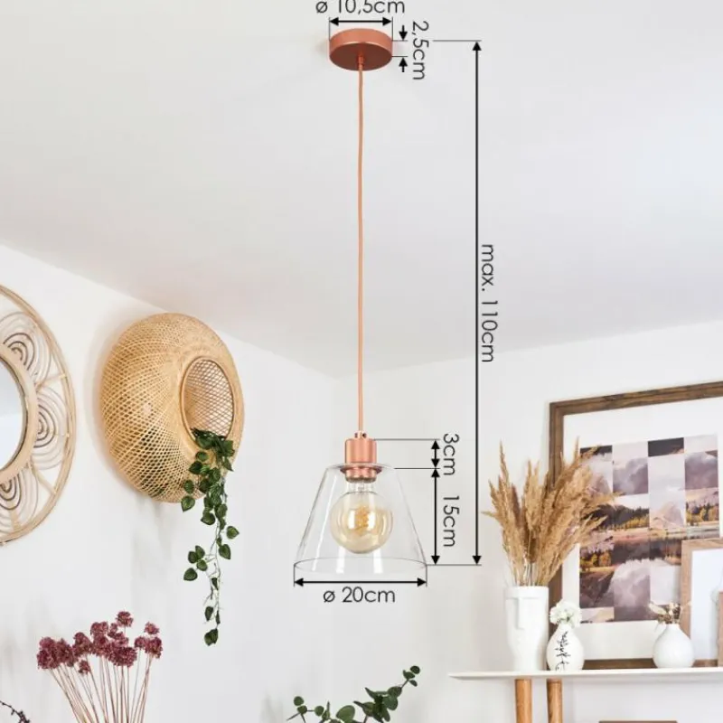 hofstein Suspension Puestito Or, Rose, 1 lumière