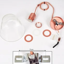 hofstein Suspension Puestito Or, Rose, 1 lumière