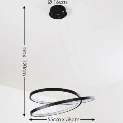 hofstein Suspension Pura LED Noir, 1 lumière