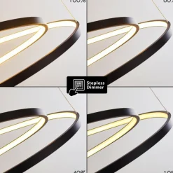 hofstein Suspension Pura LED Noir, 1 lumière