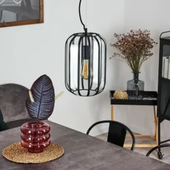 Lampes Vintages & Rétros-hofstein Suspension Quesada Noir, 1 lumière