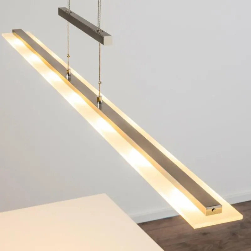 hofstein Suspension Ramsele LED Chrome, Nickel mat, 7 lumières