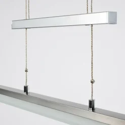 hofstein Suspension Ramsele LED Chrome, Nickel mat, 7 lumières