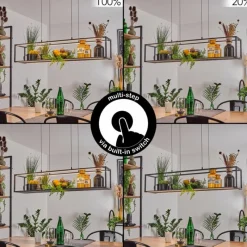 hofstein Suspension Ranquile LED Noir, 4 lumières