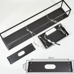 hofstein Suspension Ranquile LED Noir, 4 lumières