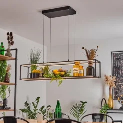 hofstein Suspension Ranquile LED Noir, 4 lumières