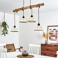 Lampes En Tissu-hofstein Suspension Rarasi Noir, 4 lumières