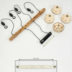 Lampes En Tissu-hofstein Suspension Rarasi Noir, 4 lumières