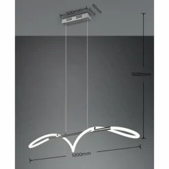 Luminaires Reality Suspension Reality Argos LED Chrome, 1 lumière* Suspensions