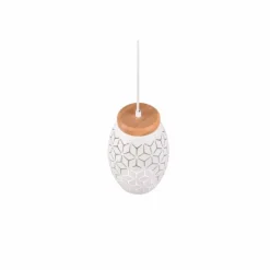 Lampes En Bois-Luminaires Reality Suspension Reality BIDAR Écru, Blanc, 1 lumière