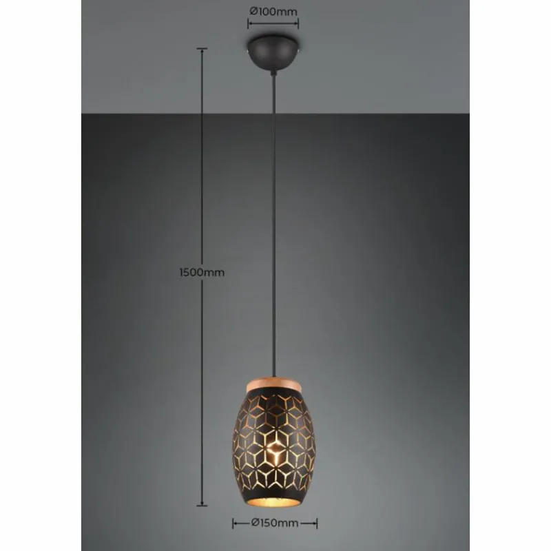 Lampes Dorées-Luminaires Reality Suspension Reality BIDAR Or, Écru, Noir, 1 lumière