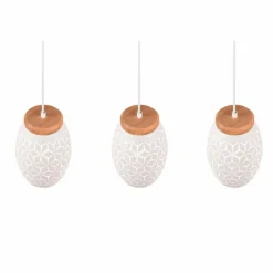 Lampes En Bois-Luminaires Reality Suspension Reality BIDAR Écru, Blanc, 3 lumières