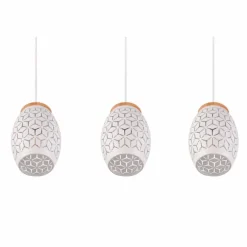 Lampes En Bois-Luminaires Reality Suspension Reality BIDAR Écru, Blanc, 3 lumières