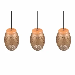 Lampes En Bois-Luminaires Reality Suspension Reality BIDAR Brun, Écru, 3 lumières