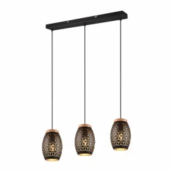 Lampes Dorées-Luminaires Reality Suspension Reality BIDAR Or, Écru, Noir, 3 lumières