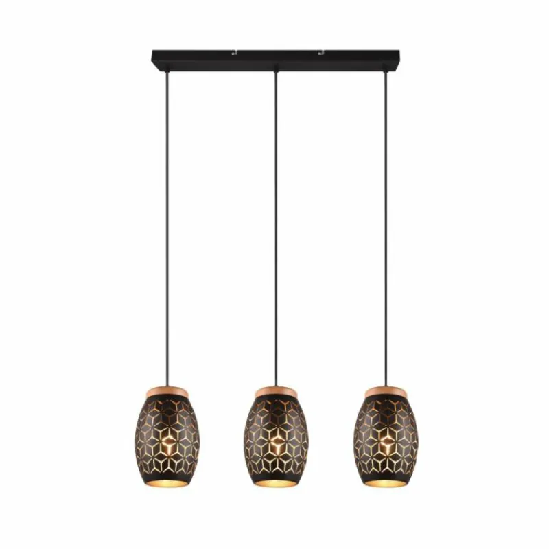 Lampes Dorées-Luminaires Reality Suspension Reality BIDAR Or, Écru, Noir, 3 lumières