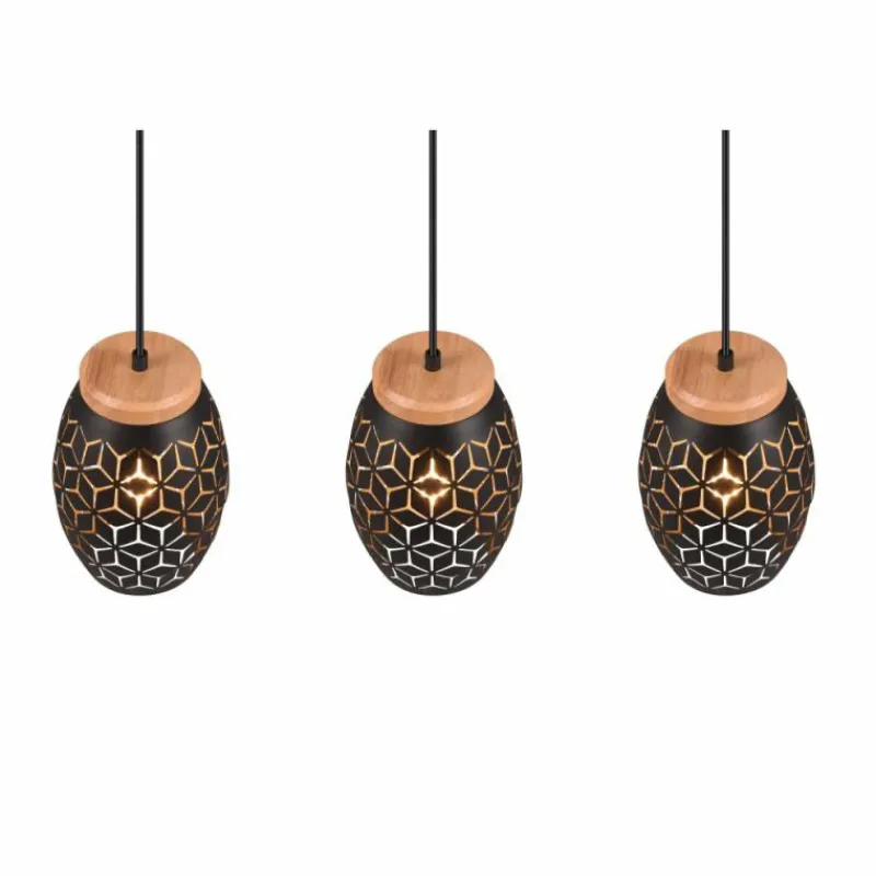 Lampes Dorées-Luminaires Reality Suspension Reality BIDAR Or, Écru, Noir, 3 lumières