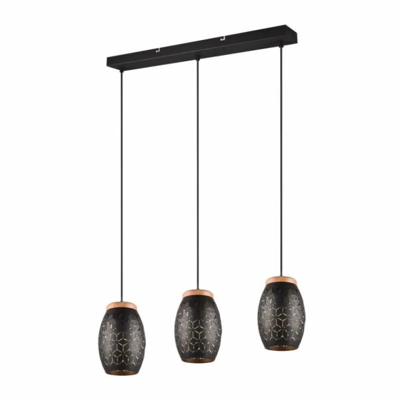 Lampes Dorées-Luminaires Reality Suspension Reality BIDAR Or, Écru, Noir, 3 lumières