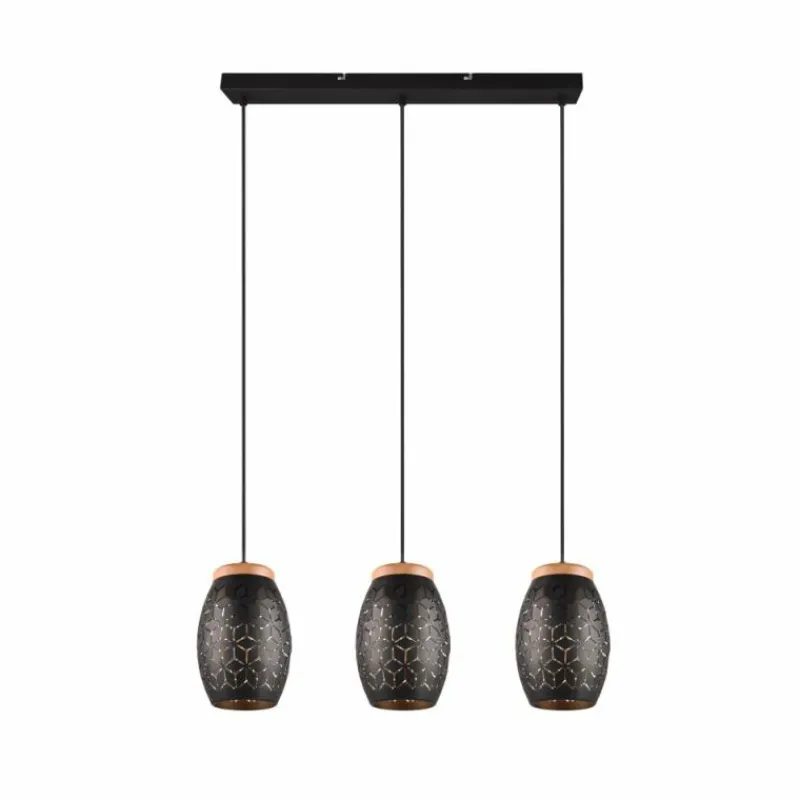 Lampes Dorées-Luminaires Reality Suspension Reality BIDAR Or, Écru, Noir, 3 lumières