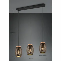 Lampes Dorées-Luminaires Reality Suspension Reality BIDAR Or, Écru, Noir, 3 lumières