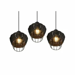 Luminaires Reality Suspension Reality Borka Noir, 3 lumières* Suspensions