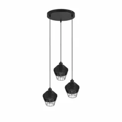Luminaires Reality Suspension Reality Borka Noir, 3 lumières* Suspensions