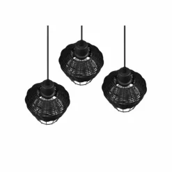 Luminaires Reality Suspension Reality Borka Noir, 3 lumières* Suspensions
