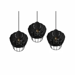 Luminaires Reality Suspension Reality Borka Noir, 3 lumières* Suspensions