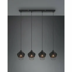 Luminaires Reality Suspension Reality Borka Noir, 4 lumières* Suspensions