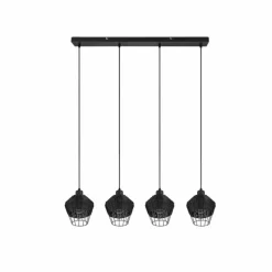 Luminaires Reality Suspension Reality Borka Noir, 4 lumières* Suspensions