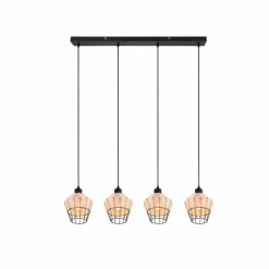 Luminaires Reality Suspension Reality Borka Noir, 4 lumières* Suspensions