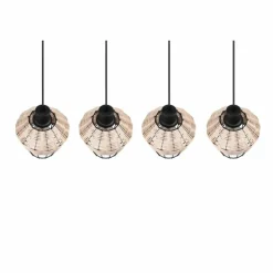Luminaires Reality Suspension Reality Borka Noir, 4 lumières* Suspensions