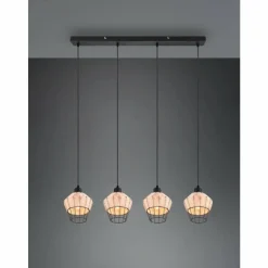 Luminaires Reality Suspension Reality Borka Noir, 4 lumières* Suspensions