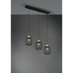 Lampes Vintages & Rétros-Luminaires Reality Suspension Reality Calimero Noir, 3 lumières