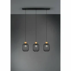 Lampes Vintages & Rétros-Luminaires Reality Suspension Reality Calimero Noir, 3 lumières