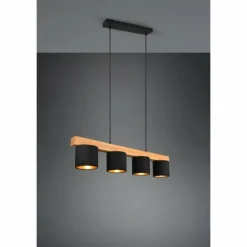 Lampes En Tissu-Luminaires Reality Suspension Reality Cameron Brun, 4 lumières