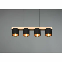 Lampes En Tissu-Luminaires Reality Suspension Reality Cameron Brun, 4 lumières