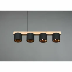 Lampes En Tissu-Luminaires Reality Suspension Reality Cameron Brun, 4 lumières