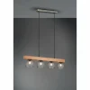Lampes Industrielles-Luminaires Reality Suspension Reality Cestino Brun foncé, Nickel mat, 4 lumières