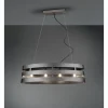 Luminaires Reality Suspension Reality Duncan LED Brun foncé, Nickel mat, 4 lumières* Éclairage Led